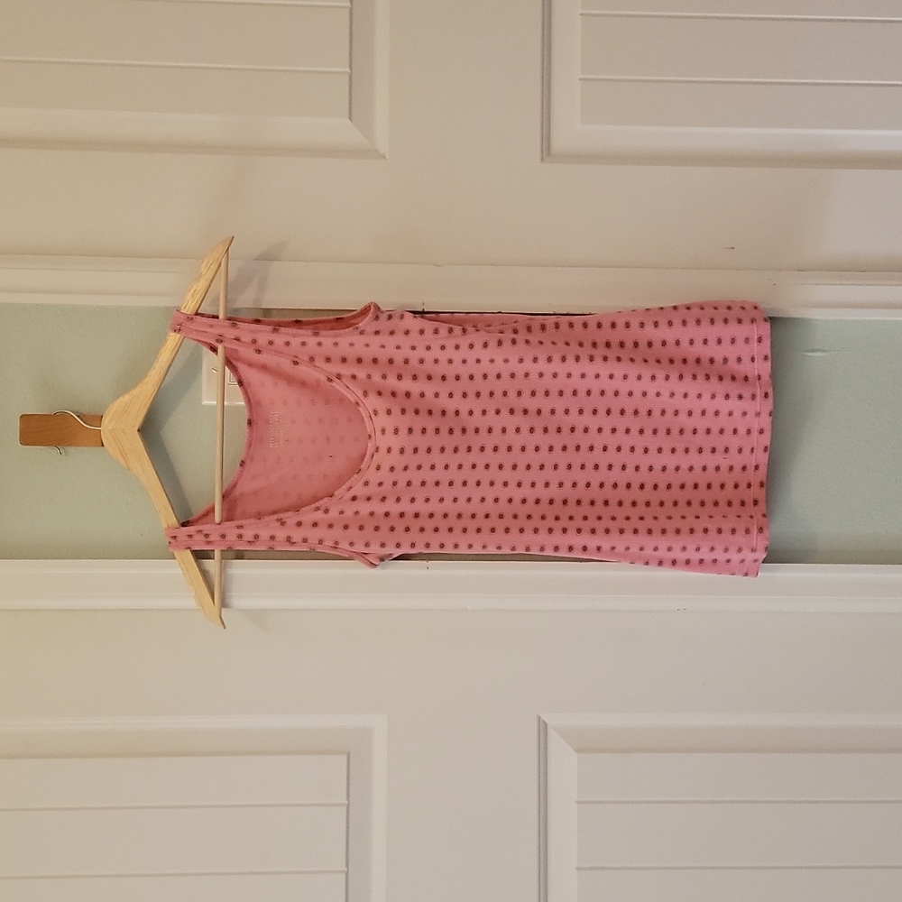 Mossimo long and lean pink flower tank L